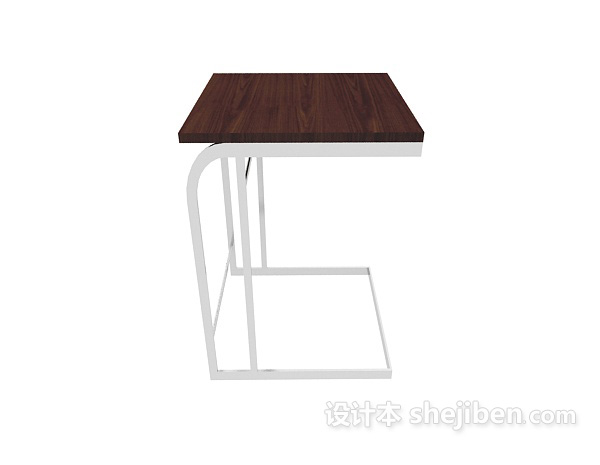 现代风格现代方形边桌3d模型下载