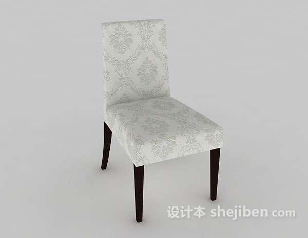 欧式实用餐椅3d模型下载
