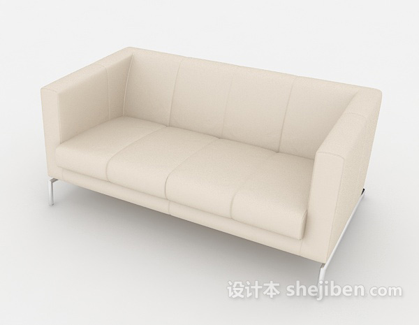 浅色系列多人沙发3d模型下载