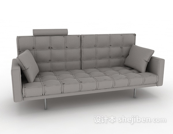免费现代时尚多人沙发3d模型下载