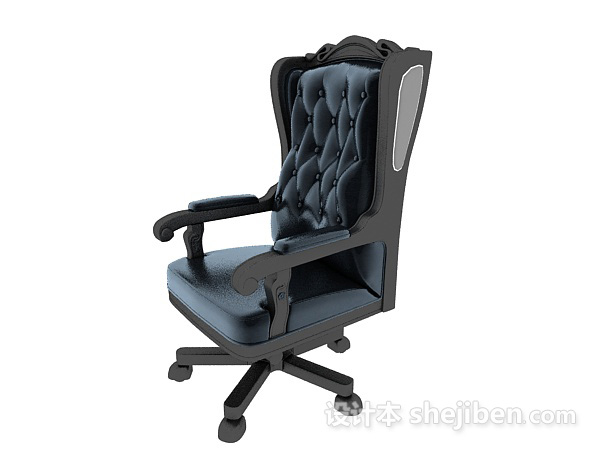 设计本欧式高档老板椅3d模型下载