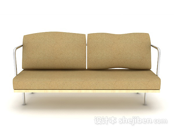 现代风格现代黄色家居沙发3d模型下载
