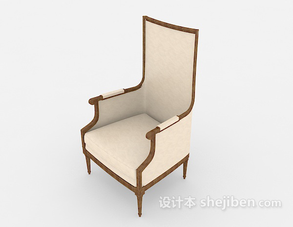 设计本简欧高档餐椅3d模型下载