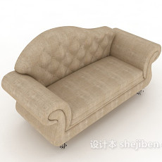 灰色皮质沙发3d模型下载