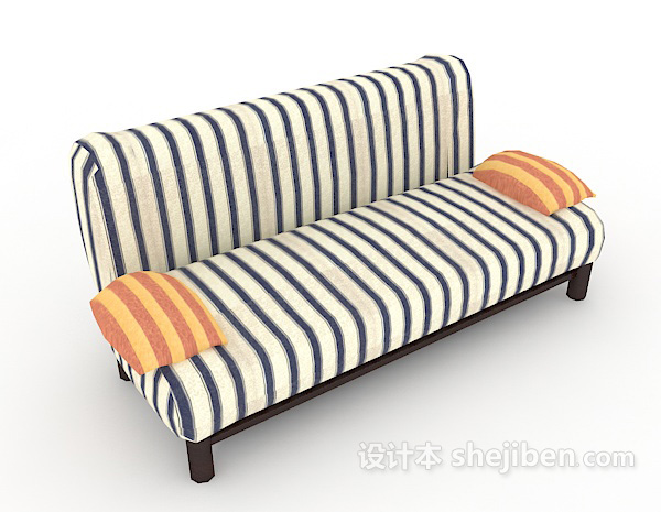 条纹沙发3d模型下载