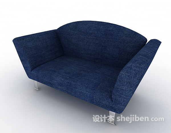 蓝色高雅沙发3d模型下载