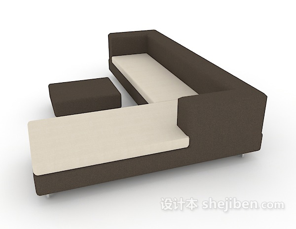设计本家居简洁多人沙发3d模型下载
