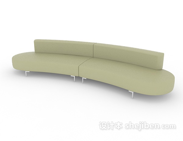 现代风格浅色简约沙发3d模型下载