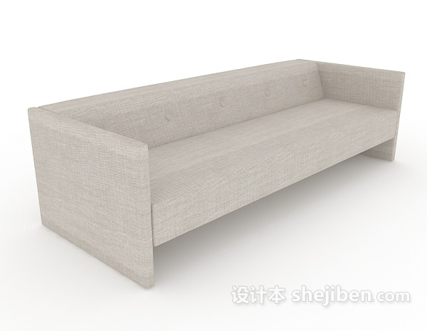 家庭灰色多人沙发3d模型下载