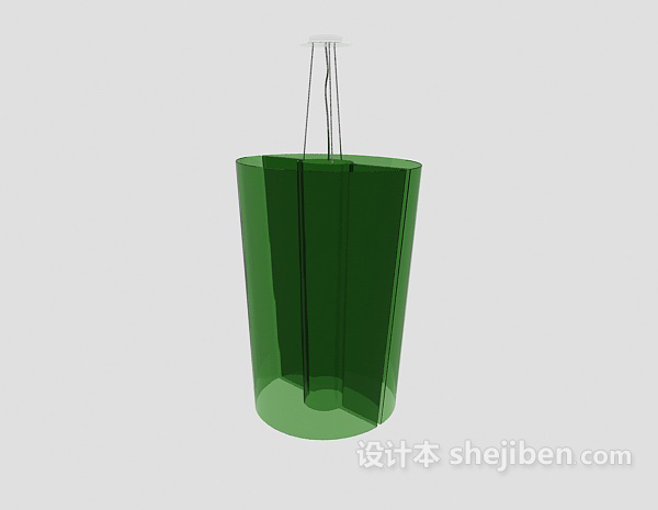 现代绿色吊灯3d模型下载