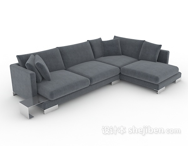 简约现代多人沙发3d模型下载