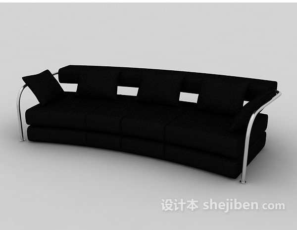 免费现代简约多人沙发3d模型下载