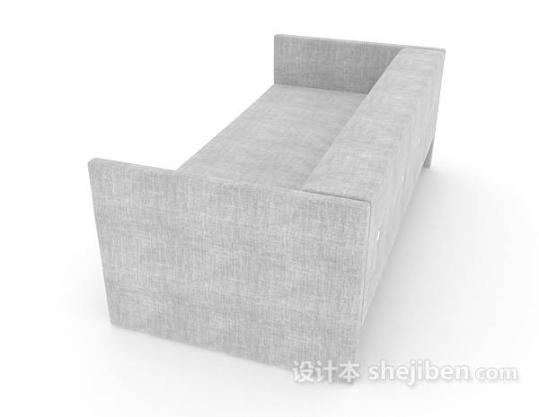 设计本客厅灰色多人沙发3d模型下载