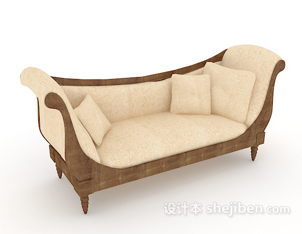 欧式精简沙发3d模型下载
