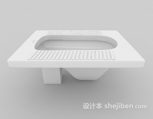 设计本厕所蹲式便器3d模型下载