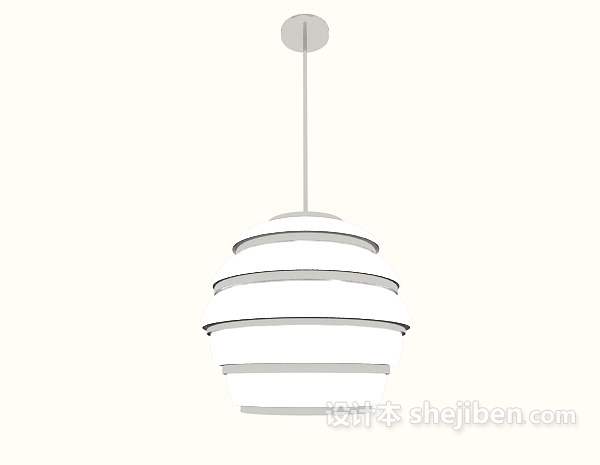 免费简约家居餐厅吊灯3d模型下载