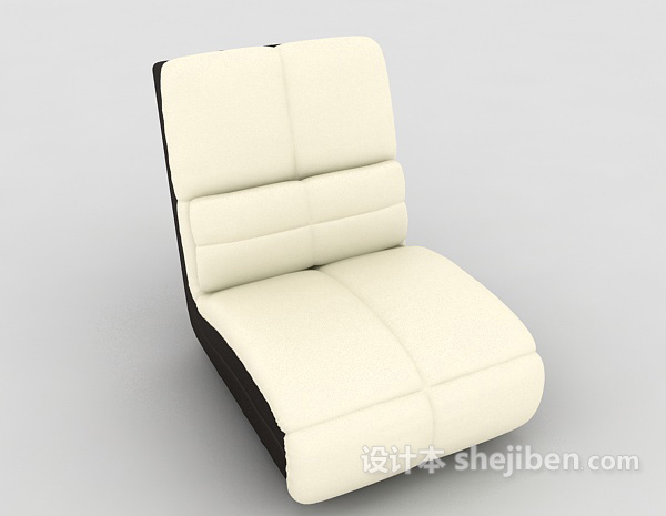 免费白色懒人沙发3d模型下载