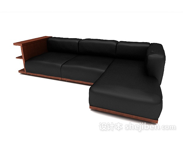 皮质折角沙发3d模型下载