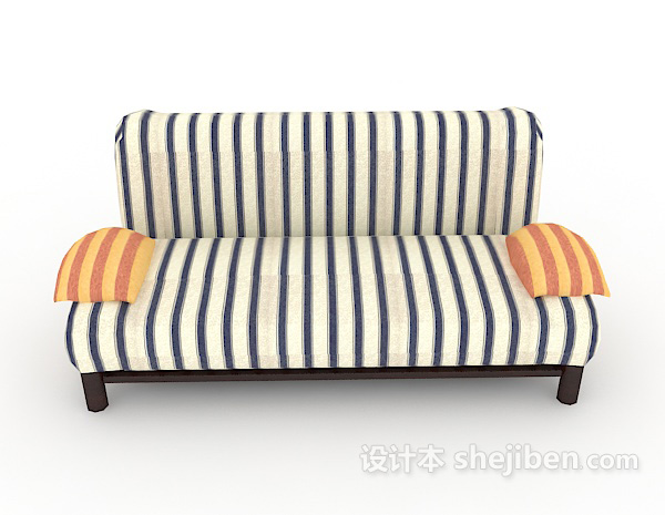 现代风格条纹沙发3d模型下载