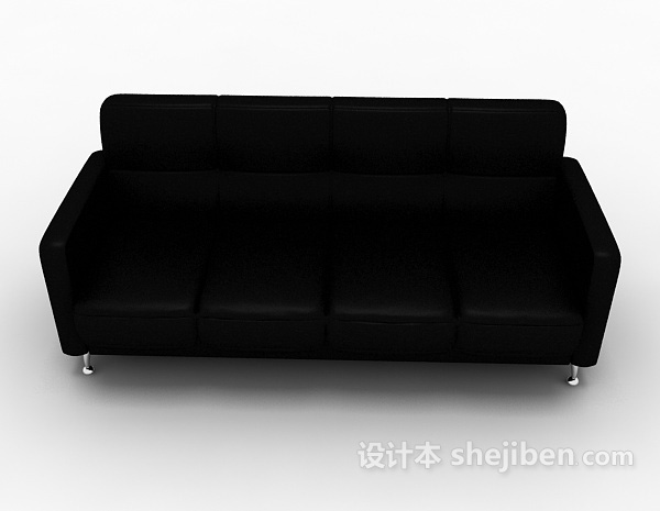 现代风格家居皮质沙发3d模型下载