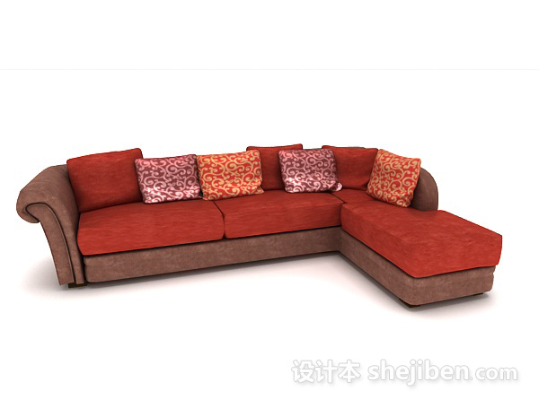 现代风格现代常见简约沙发3d模型下载