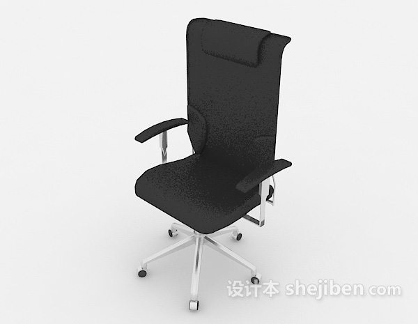 设计本有扶手可移动办公椅3d模型下载