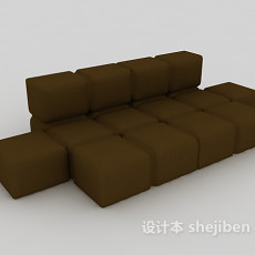 现代拼图多人沙发3d模型下载