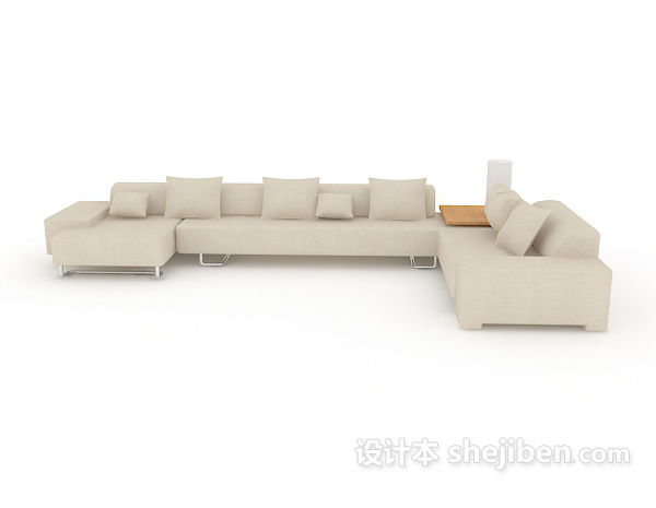现代风格组合家居多人沙发3d模型下载