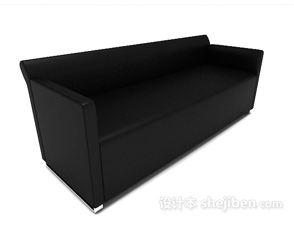 设计本常见黑色家居沙发3d模型下载