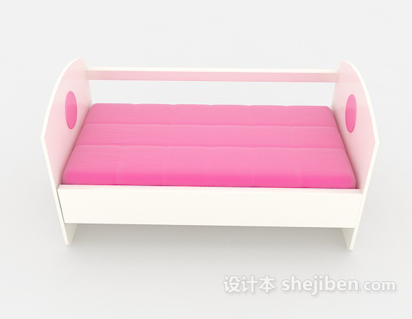 现代风格儿童小床3d模型下载