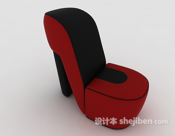 设计本红色按摩休闲椅3d模型下载