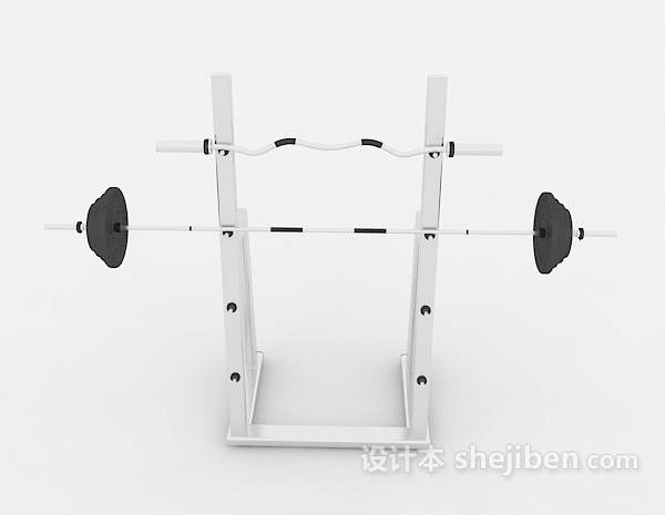现代风格健身房举重器材3d模型下载
