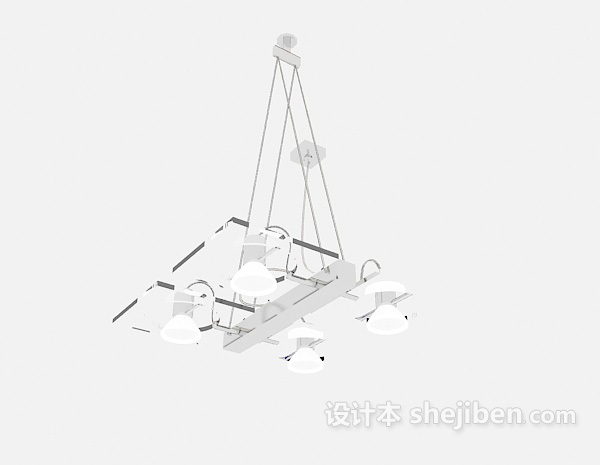 设计本家庭现代吊灯3d模型下载