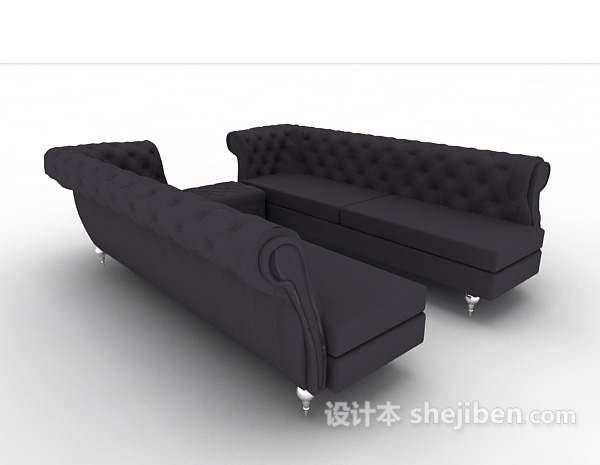 设计本高档欧式沙发3d模型下载