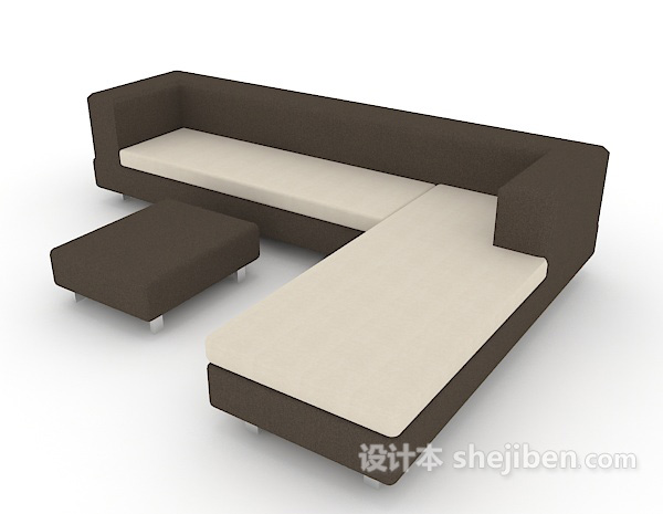 免费家居简洁多人沙发3d模型下载