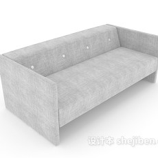 客厅灰色多人沙发3d模型下载