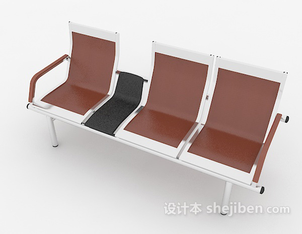 免费医院走廊休闲椅3d模型下载
