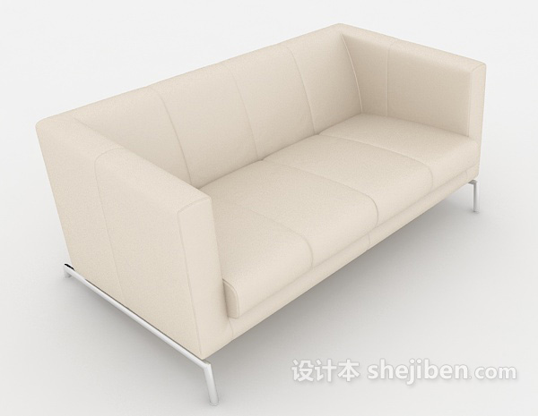 设计本浅色系列多人沙发3d模型下载