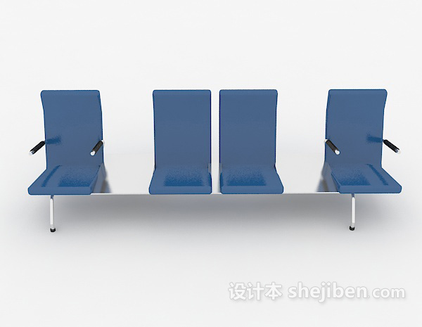 现代风格候车大厅休闲椅3d模型下载