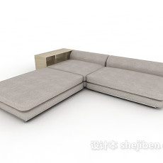 灰色家庭沙发3d模型下载