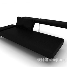 家居黑色沙发3d模型下载