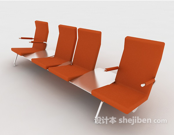 公共休闲椅子3d模型下载