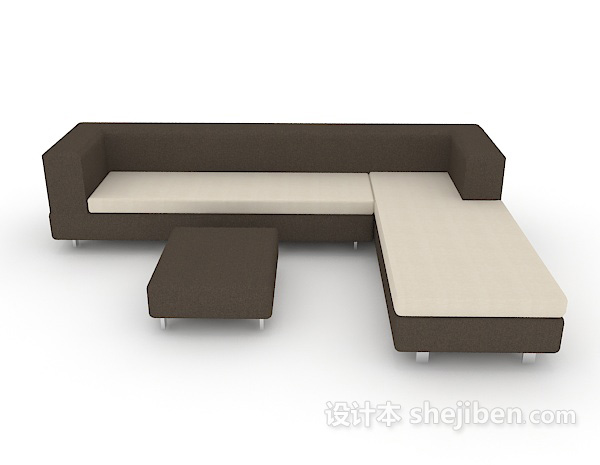 现代风格家居简洁多人沙发3d模型下载