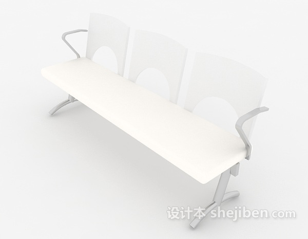 设计本白色简约休闲椅3d模型下载