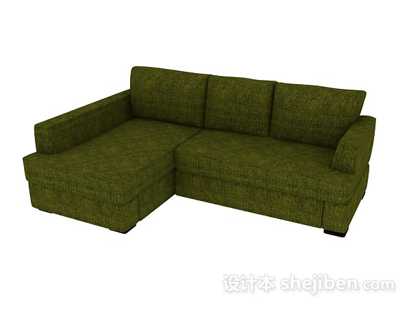 绿色家居沙发3d模型下载