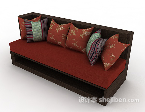 设计本新中式家居简约沙发3d模型下载
