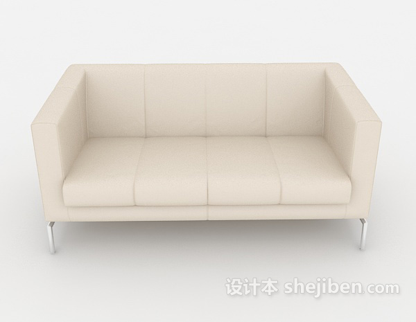 现代风格浅色系列多人沙发3d模型下载