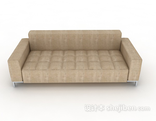 现代风格家居灰色多人沙发3d模型下载