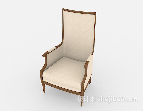 免费简欧高档餐椅3d模型下载