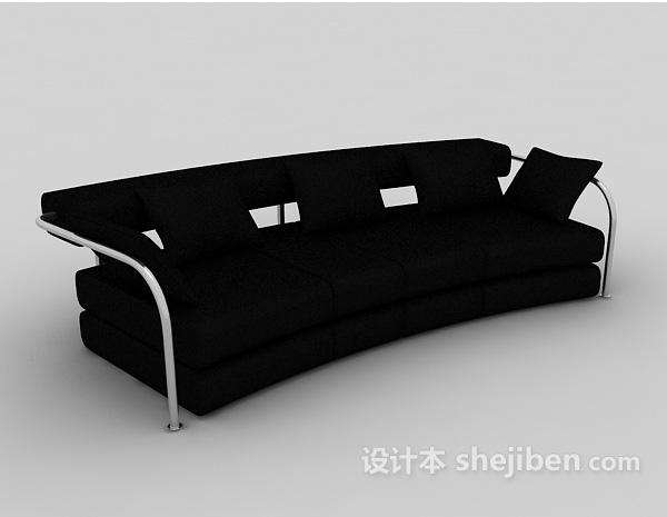 现代简约多人沙发3d模型下载
